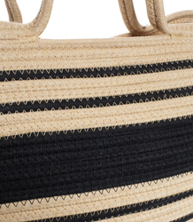 Mega large summer beach bag braided cotton