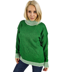 Warm and cozy women's striped sweater autumn winter KEIRA