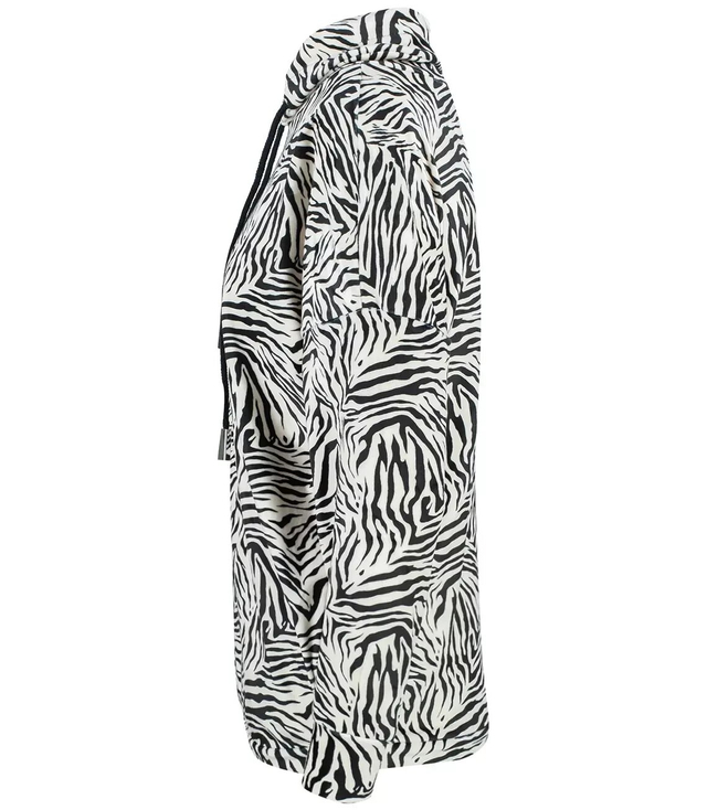 Welurowa luźna bluza animal print komin JOLA
