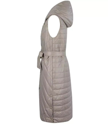 Women's Long Warmer Hooded Vest Tiered