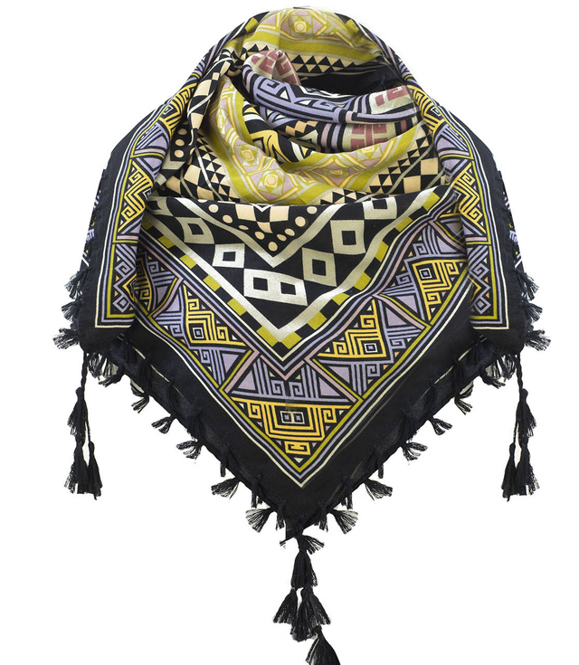 Unique colorful folk scarf BOHO