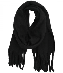 Scarf Thick scarf tassels single color warm soft 180x45 cm