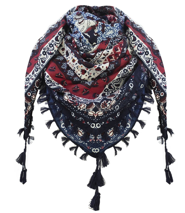 Large scarf shawl scarf BOHO floral patterns