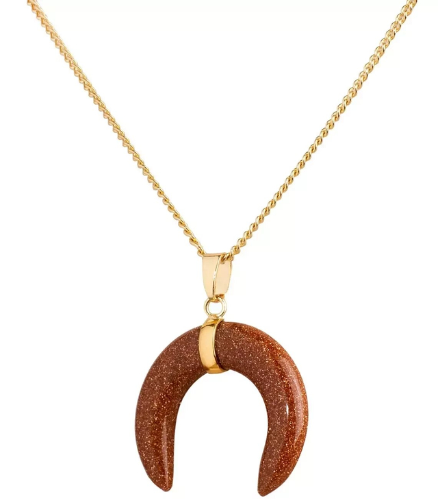 DESERT SAND horn of plenty necklace pendant