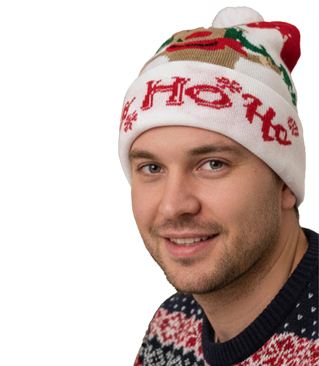 Winter Christmas hat with pom-pom - perfect for preze