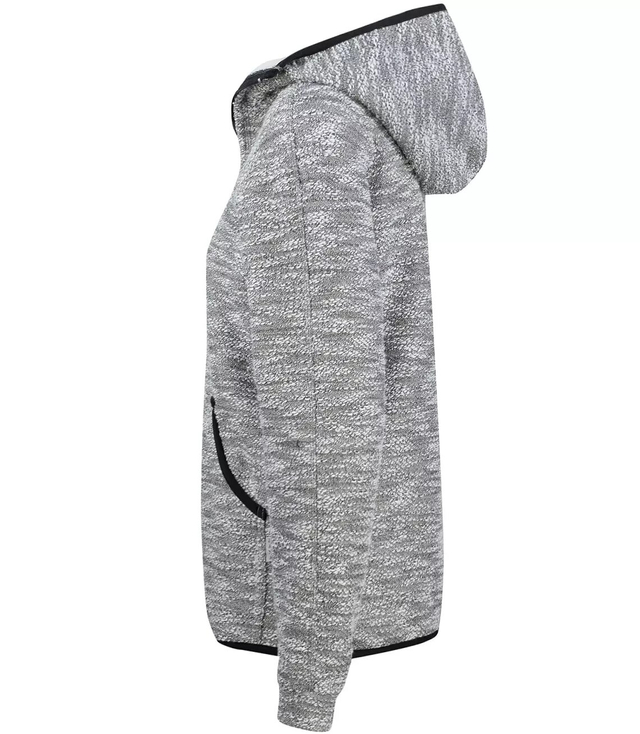 Fleece sweatshirt with a warm hood and fleece hem