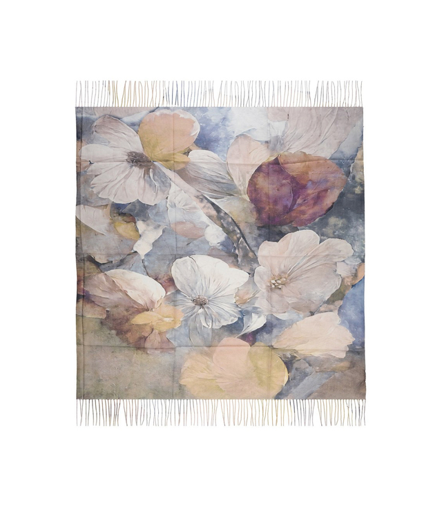 Women's scarf with floral pattern 100x100