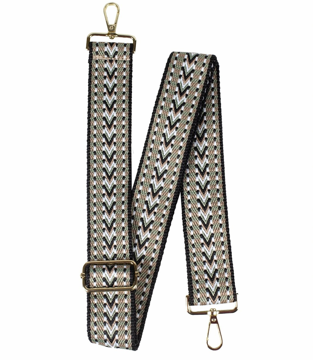 Fashionable braided wide purse strap adjustable