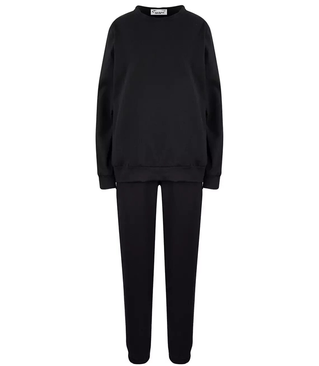 Komplet dresowy dres bluza + spodnie jednokolorowy Bawełna Ciepły