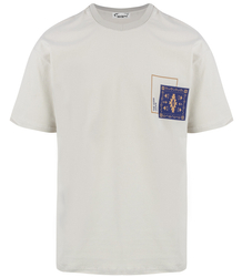 Men's short-sleeved t-shirt with print on the front and back