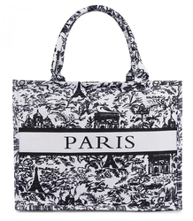 Large Shopper Bag Stylish Rigid with inscription PARIS