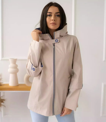 Women's transitional spring hooded jacket LUIZA