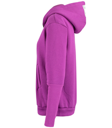 Warm women's short sweatshirt one-color basic with hood RENATA