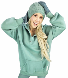 Warm, smooth oversize hooded sweatshirt JANET