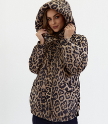 Women's quilted winter jacket with hood KORNELIA