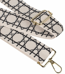 Fashionable braided wide purse strap adjustable