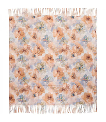 Floral women's scarf shawl with tassels