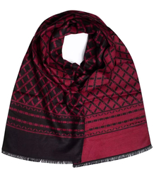 Men's scarf with tassels in patterns