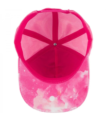 Children's baseball cap decorated with a cute girly print