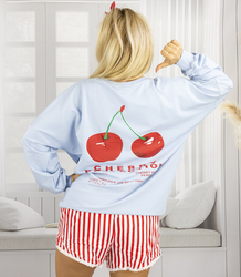  Women's oversize sweatshirt cherry print CHERRY PERFECTION