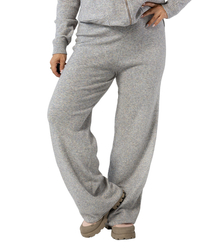 Loose melange knit pants AMELIA
