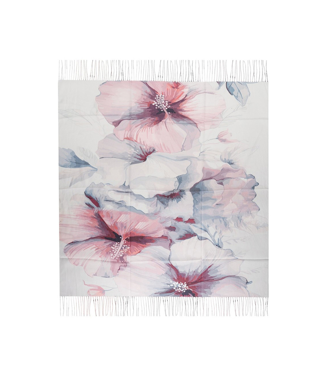 Women's scarf with floral pattern 100x100