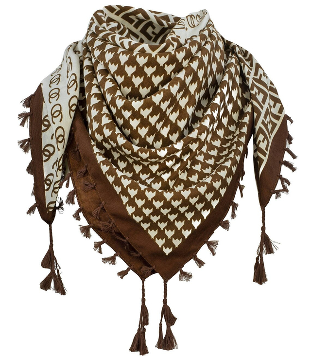 Beautiful shawl scarf with fringes 4 designs in 1