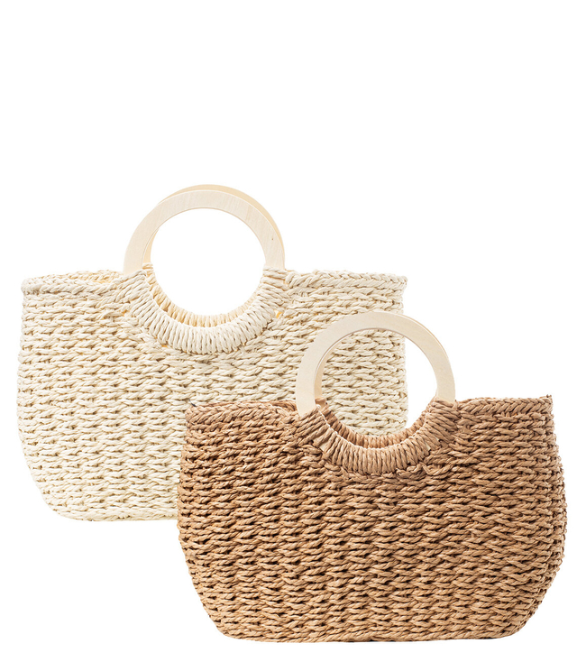 Small basket summer bag bag rigid braided bag 