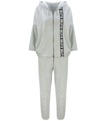 Dres komplet spodnie bluza z taśmą z napisami