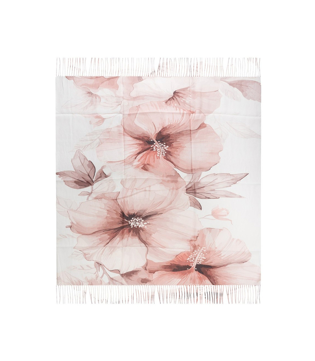 Women's scarf with floral pattern 100x100