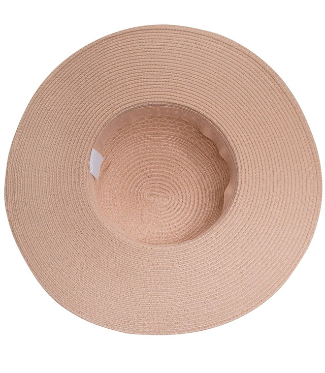 Elegant women's straw hat with hooks