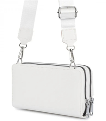 Small rectangular mini clutch bag, 2 compartments, 2 straps