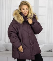 Warm winter jacket trapeze cut COCO