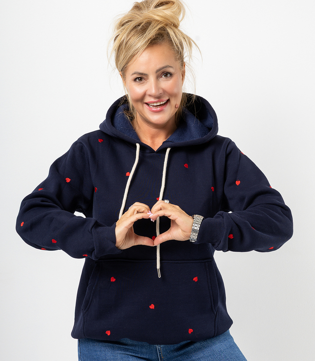 Urocza bluza hoodie kangurka z kapturem VALENTINE