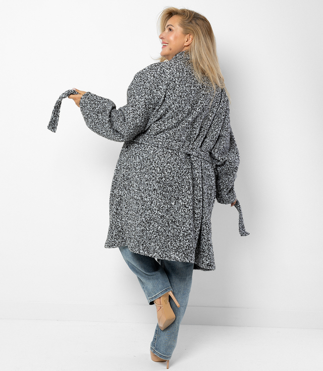 Women's TEDDY boucle fabric bear coat