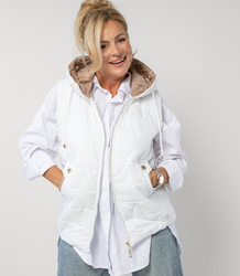 Women's quilted sleeveless hooded jacket MARINA