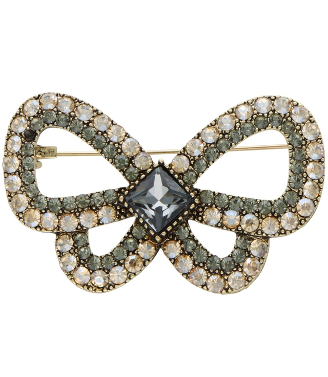 Zirconia Brooch Elegant Beautiful Ornamental Safety Pin