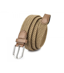 Rozciągliwy damski pasek 100x2,5 cm pleciona taśma elegancki