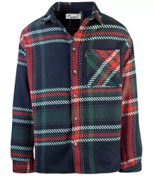 Men's cotton warm plaid overshirt