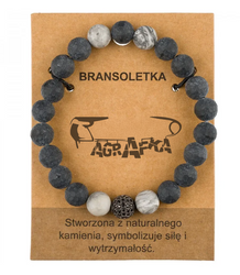 Men's bracelet with natural stones