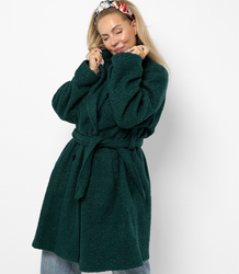 Women's TEDDY boucle fabric bear coat