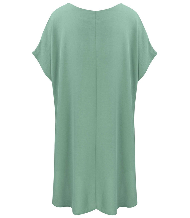 Smooth, loose and comfortable basic mini tunic dress