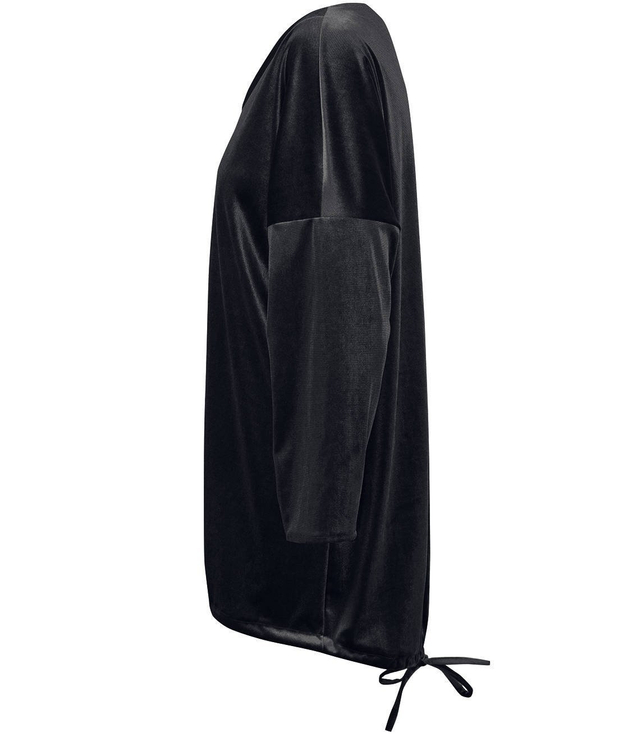 Welurowa bluzka wiązana z tyłu szpic LUŹNA