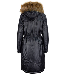 Warm metallic winter parka coat