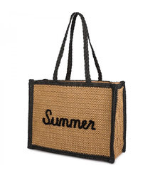 Large roomy braided padded bag with SUMMER lettering