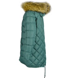 Warm quilted winter parka jacket