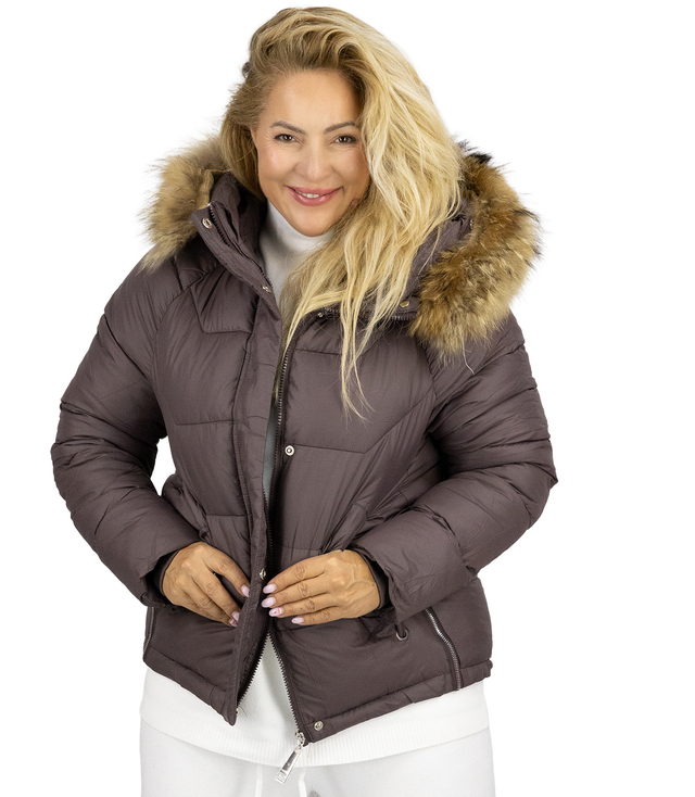 WINTER QUEEN warm winter jacket longer bomber jacket