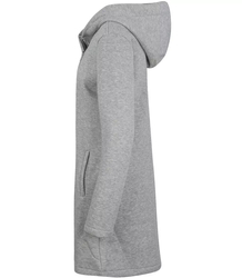 Long sweatshirt overlay asymmetric BASIC zipper