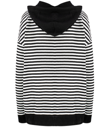 Women's striped sweater with hood warm loose MIRIAM