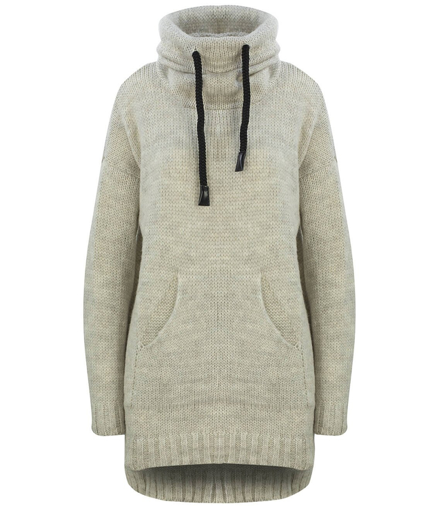Long warm sweater sweatshirt kangaroo smooth